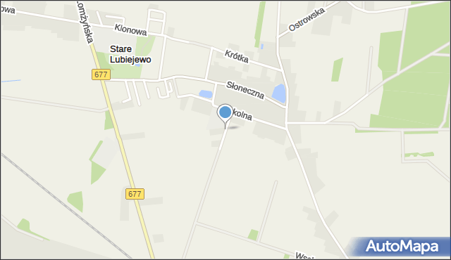 Stare Lubiejewo, Południowa, mapa Stare Lubiejewo