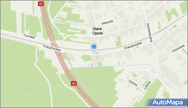 Stare Opole, Południowa, mapa Stare Opole