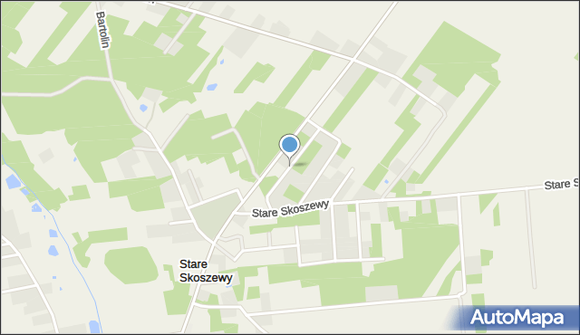 Stare Skoszewy, Poziomkowa, mapa Stare Skoszewy
