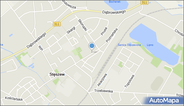 Stęszew, Poznańska, mapa Stęszew