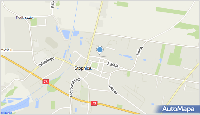 Stopnica, Północna, mapa Stopnica