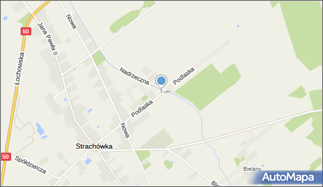 Strachówka, Podlaska, mapa Strachówka