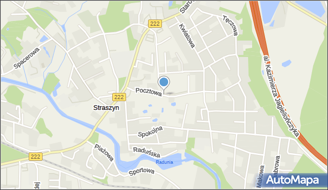 Straszyn, Pocztowa, mapa Straszyn