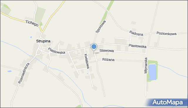 Strupina, Polna, mapa Strupina