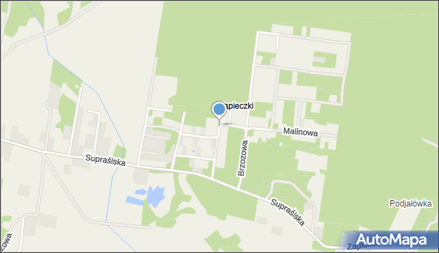 Studzianki gmina Wasilków, Podgórna, mapa Studzianki gmina Wasilków