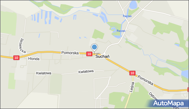 Suchań, Pomorska, mapa Suchań