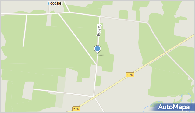 Suchowola powiat sokólski, Podgaj, mapa Suchowola powiat sokólski