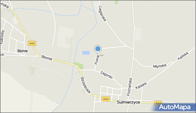 Sulmierzyce powiat krotoszyński, Polna, mapa Sulmierzyce powiat krotoszyński