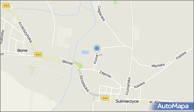 Sulmierzyce powiat krotoszyński, Polna, mapa Sulmierzyce powiat krotoszyński