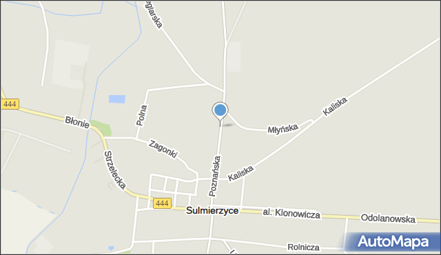 Sulmierzyce powiat krotoszyński, Poznańska, mapa Sulmierzyce powiat krotoszyński