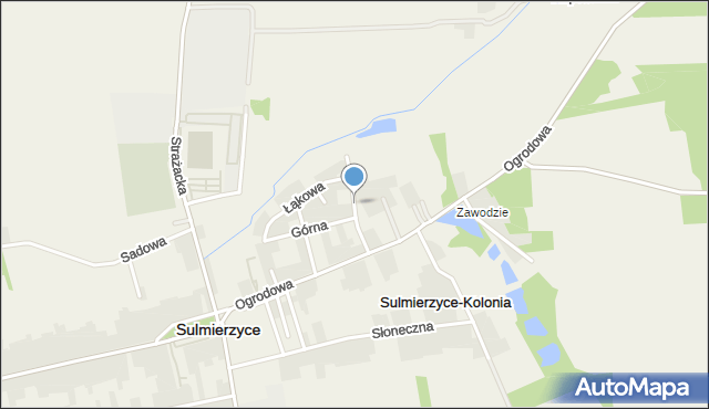 Sulmierzyce powiat pajęczański, Północna, mapa Sulmierzyce powiat pajęczański