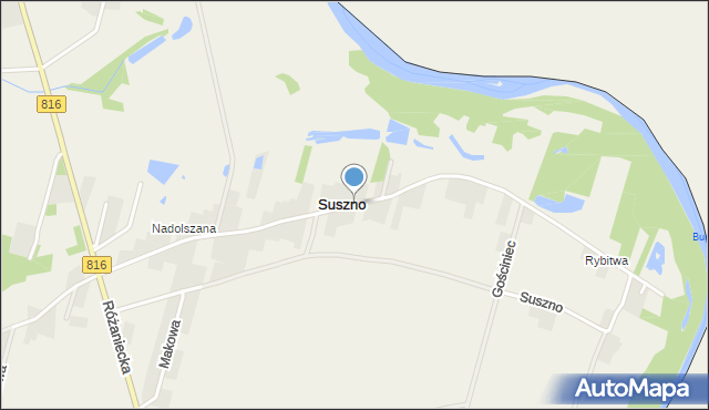 Suszno, Poleska, mapa Suszno