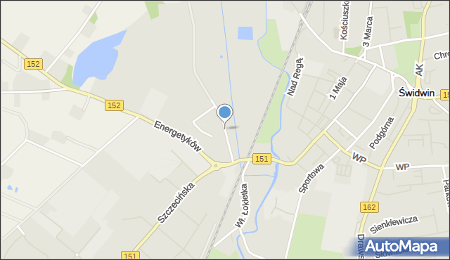 Świdwin, Pocztowa, mapa Świdwin