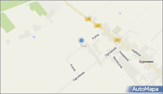 Sypniewo gmina Więcbork, Polna, mapa Sypniewo gmina Więcbork