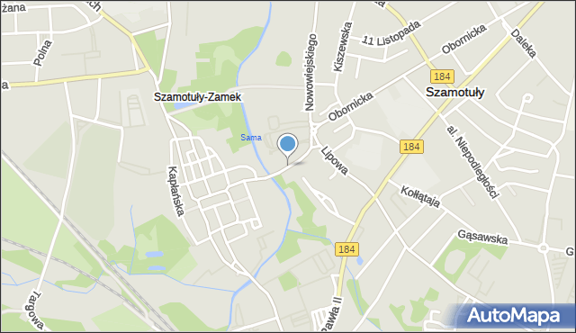 Szamotuły, Poznańska, mapa Szamotuły