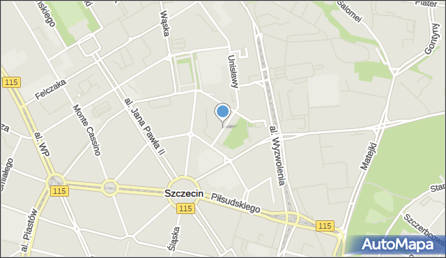 Szczecin, Podhalańska, mapa Szczecina