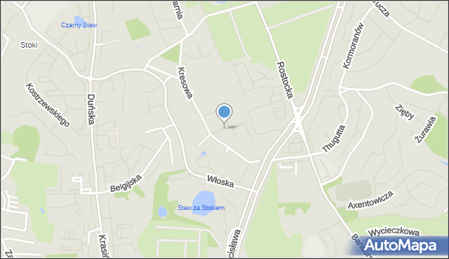 Szczecin, Pozdawilska, mapa Szczecina