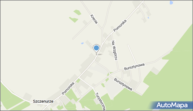 Szczenurze, Pomorska, mapa Szczenurze