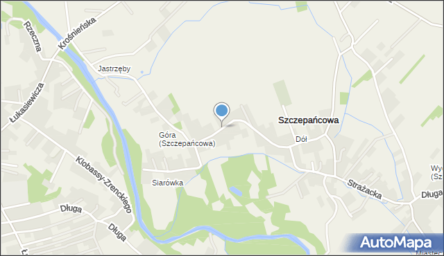 Szczepańcowa, Podgórze, mapa Szczepańcowa