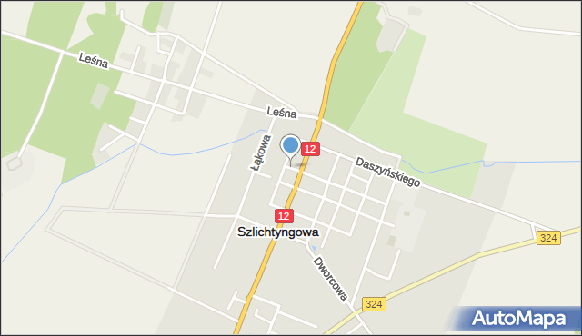 Szlichtyngowa, Polna, mapa Szlichtyngowa