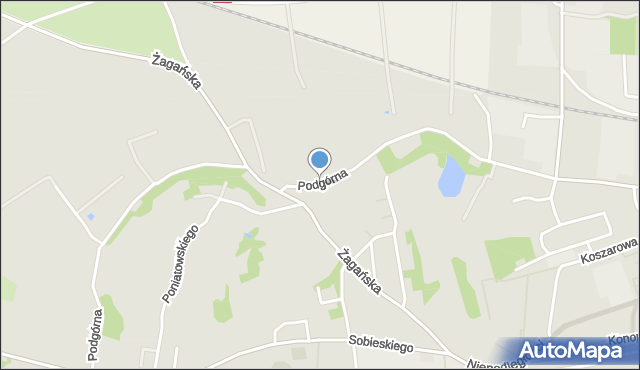 Szprotawa, Podgórna, mapa Szprotawa