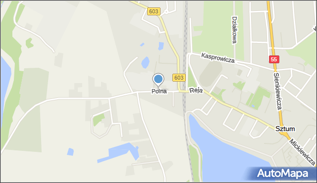 Sztum, Polna, mapa Sztum