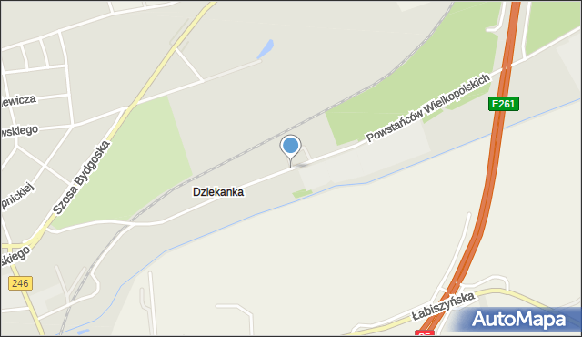 Szubin, Powstańców Wielkopolskich, mapa Szubin