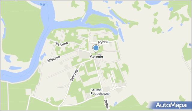 Szumin gmina Łochów, Powsinoga, mapa Szumin gmina Łochów