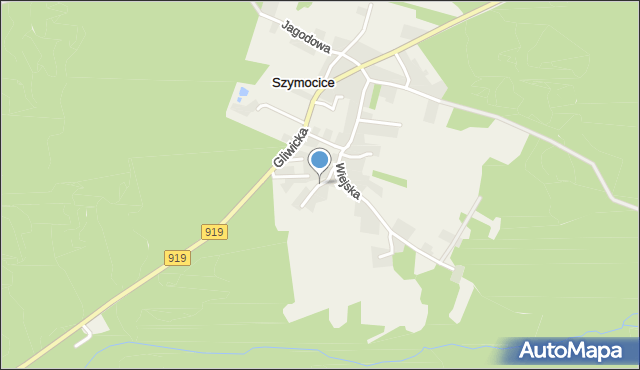 Szymocice, Porzeczkowa, mapa Szymocice