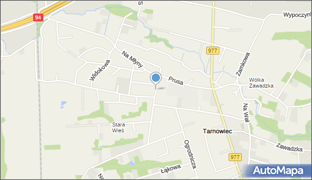 Tarnowiec gmina Tarnów, Południowa, mapa Tarnowiec gmina Tarnów