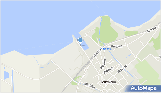 Tolkmicko, Port, mapa Tolkmicko