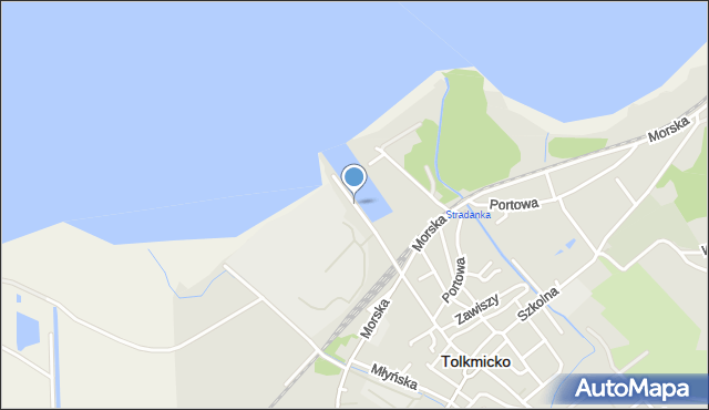 Tolkmicko, Port, mapa Tolkmicko