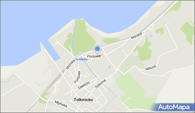 Tolkmicko, Portowa, mapa Tolkmicko