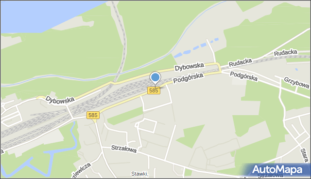 Toruń, Podgórska, mapa Torunia