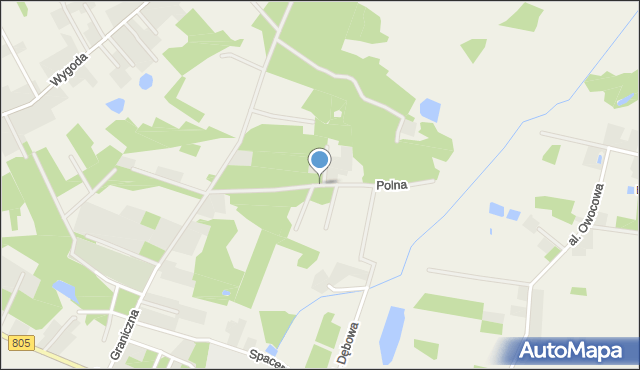 Trąbki gmina Pilawa, Polna, mapa Trąbki gmina Pilawa