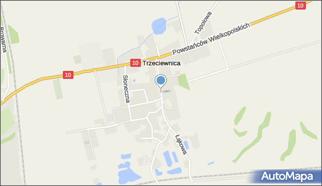 Trzeciewnica, Podgórna, mapa Trzeciewnica