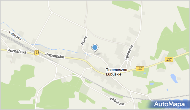 Trzemeszno Lubuskie, Polna, mapa Trzemeszno Lubuskie