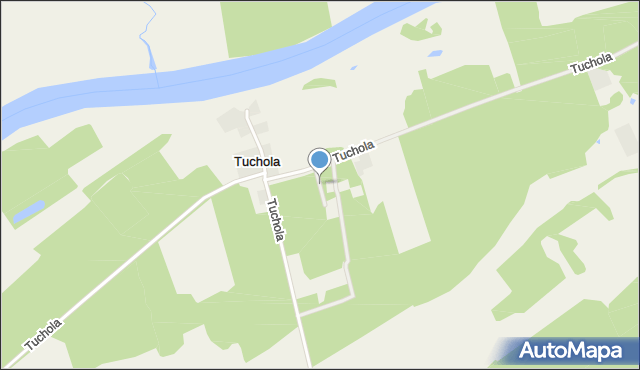 Tuchola gmina Sieraków, Poziomkowa, mapa Tuchola gmina Sieraków