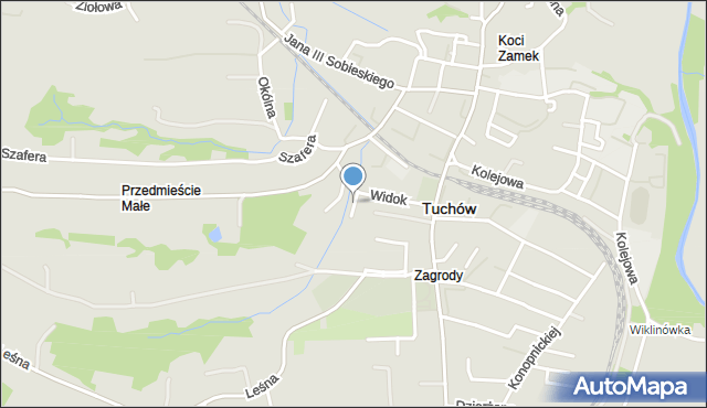 Tuchów, Pogodna, mapa Tuchów