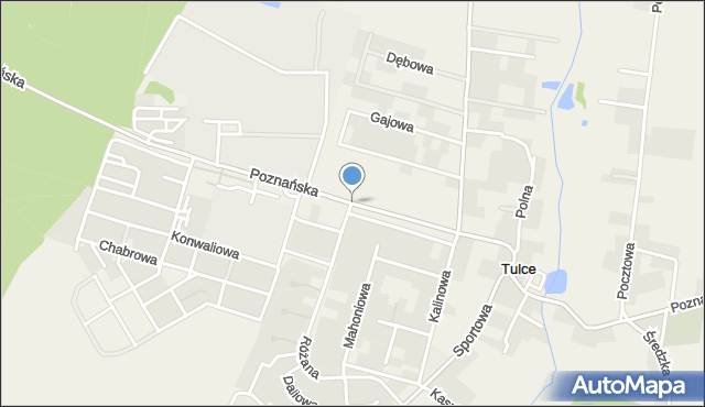 Tulce, Poznańska, mapa Tulce