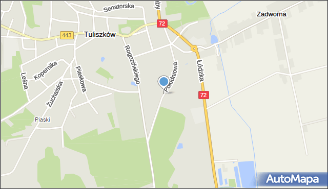 Tuliszków, Południowa, mapa Tuliszków