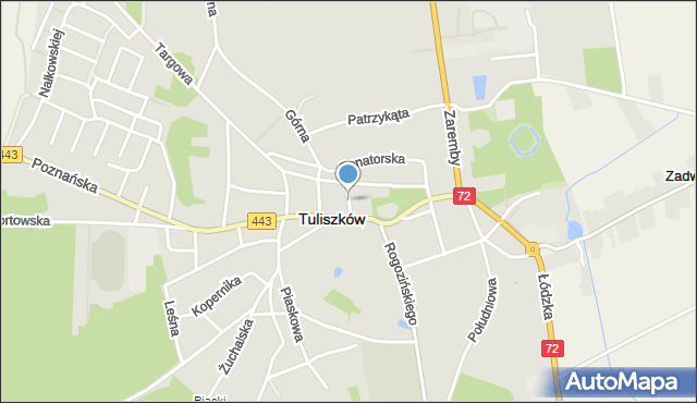 Tuliszków, Poprzeczna, mapa Tuliszków