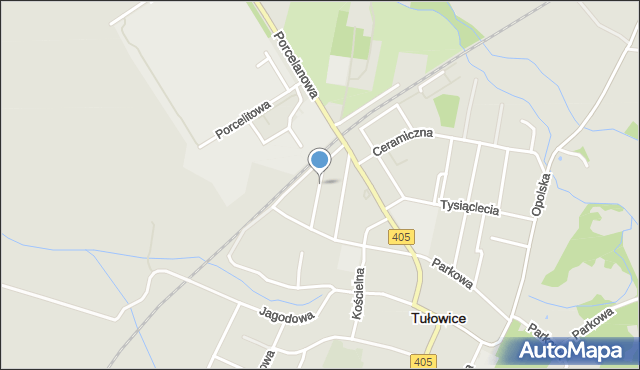 Tułowice powiat opolski, Poprzeczna, mapa Tułowice powiat opolski