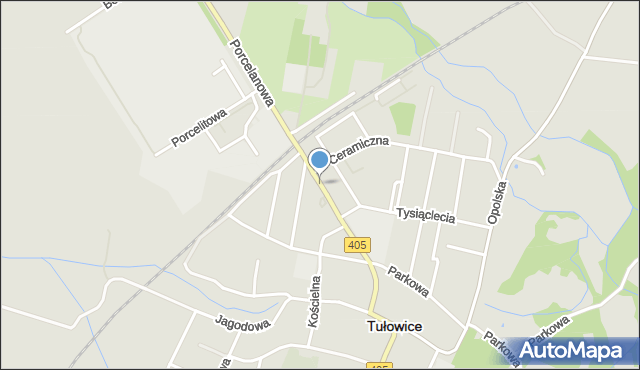 Tułowice powiat opolski, Porcelanowa, mapa Tułowice powiat opolski