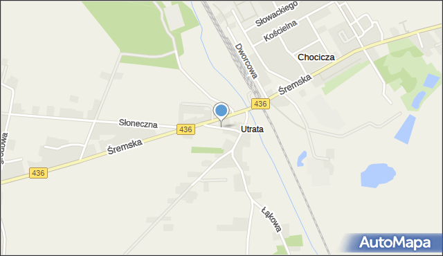Utrata gmina Nowe Miasto nad Wartą, Podgórna, mapa Utrata gmina Nowe Miasto nad Wartą