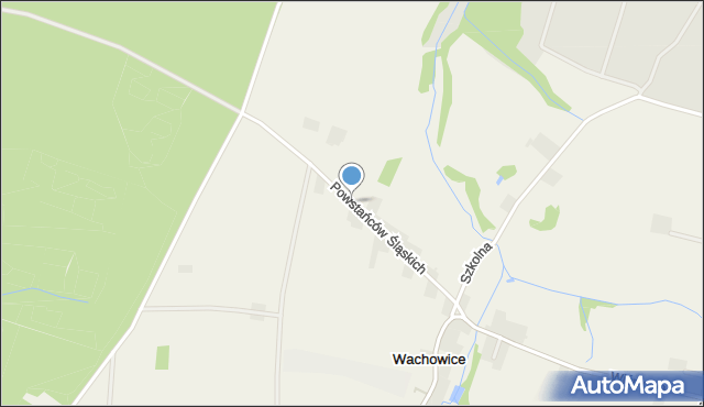 Wachowice, Powstańców Śląskich, mapa Wachowice