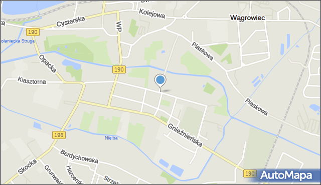 Wągrowiec, Powstańców Wielkopolskich, mapa Wągrowiec