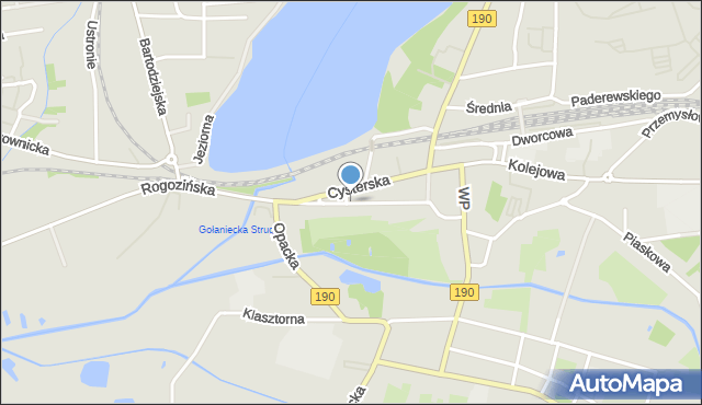 Wągrowiec, Poznańska, mapa Wągrowiec