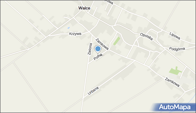 Walce, Polna, mapa Walce