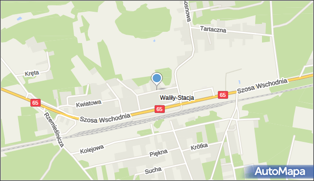 Waliły-Stacja, Podleśna, mapa Waliły-Stacja